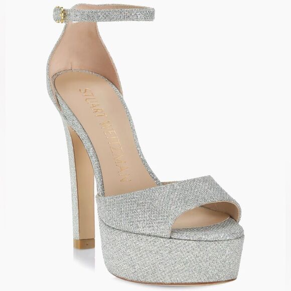 Stuart Weitzman Shoes - NEW Stuart Weitzman Discoplatform Shimmery High-Heel Sandals 9